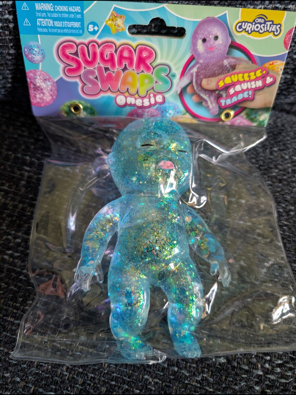 Sugar Swaps Onesie Glitter Squishy Figure - Blue